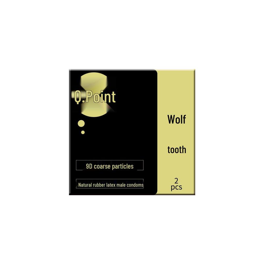 Q-Point Ultra-Thin Ribbed Large Particle Long-Lasting Safety Condoms, Adult Intimate Products.