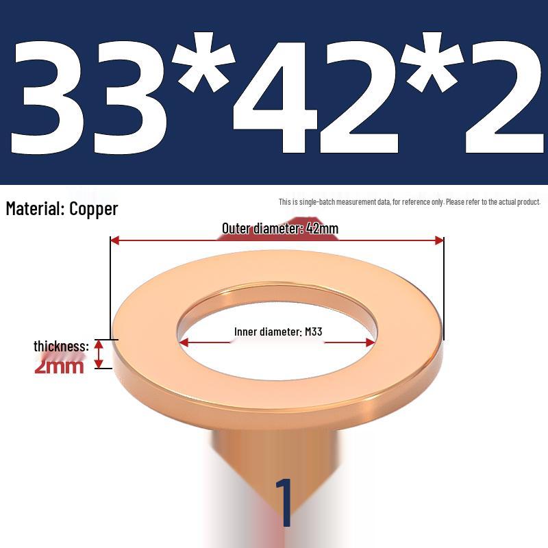 National Standard Red Copper Gasket Seal Ring and Flat Washer M3-M60mm for Marine Instruments