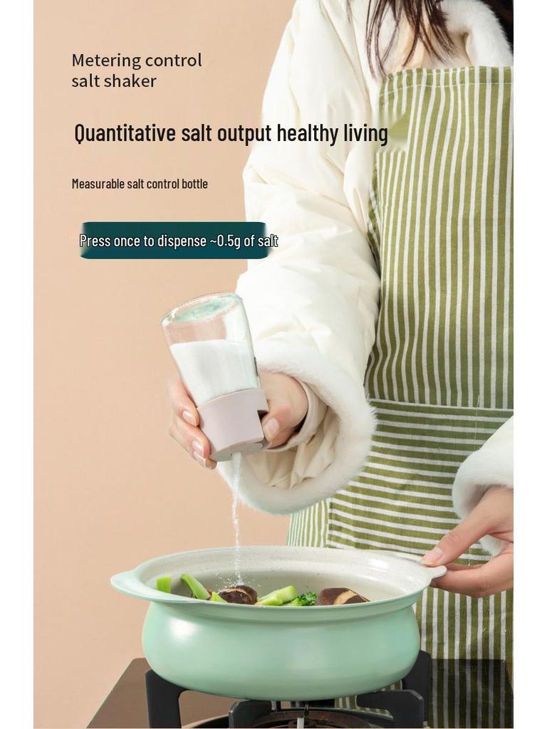 Press-Type Salt Control Seasoning Bottles - Set of 5