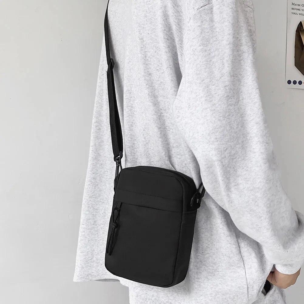 Canvas Women's Crossbody Bag Trend 2025 Oxford Shoulder Handbag Korean Solid Color Student Phone Bag Simple Shopper Bags Purse