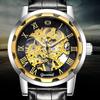 Top Brand New Fashion Watch Steel Band Hollow Gold Manual Mechanical Waterproof Luminous Watch