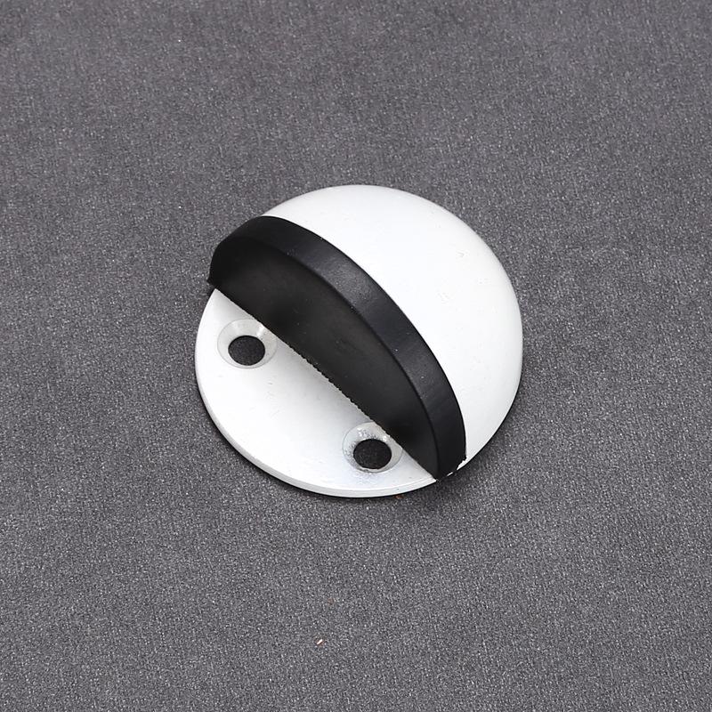 No-Drill Stainless Steel and Wood Magnetic Door Stopper Anti-Collision Floor Mount