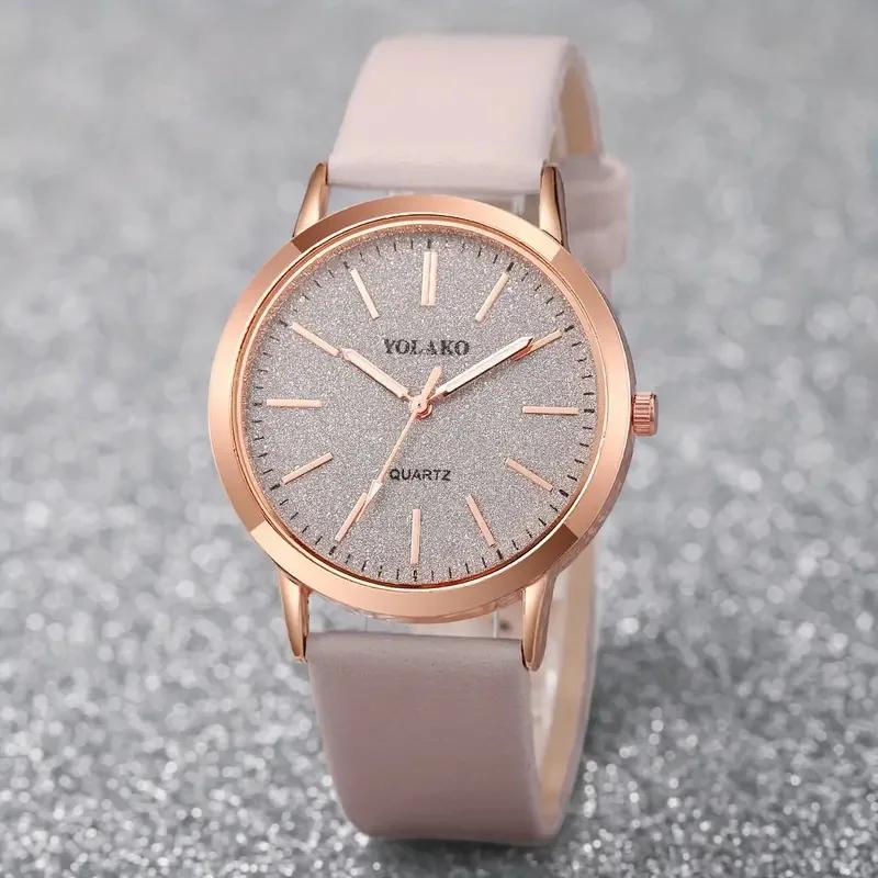 Damläderklocka Dam Quartz Armbandsur Rund urtavla Klocka