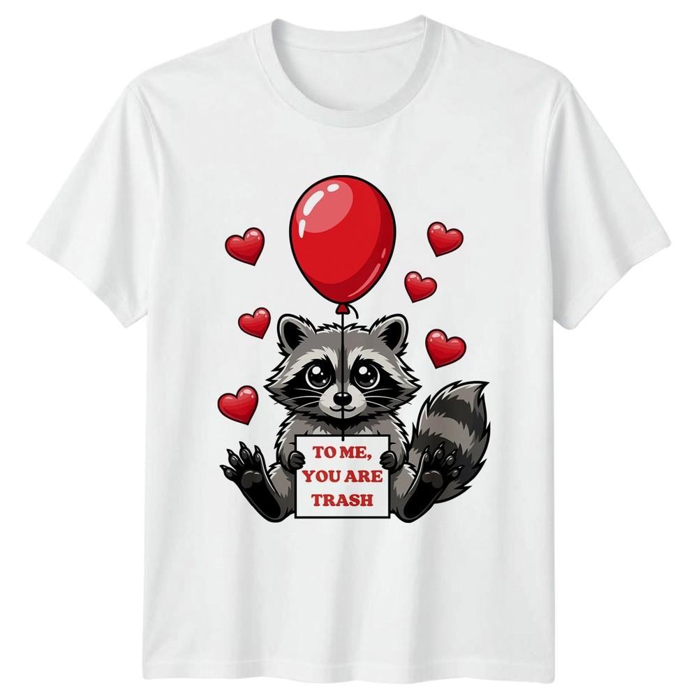 Raccoon With Balloon Trash Unisexs TShirt Unisexs Tee Graphic Unisex Top S