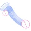 Realistic Dildo Bent Up Transparent Crystal Dildo G-Spot Female Dildo Erotica Anal Plugs