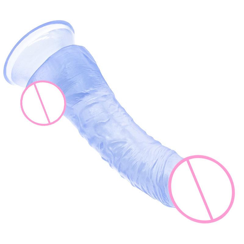 Realistic Dildo Bent Up Transparent Crystal Dildo G-Spot Female Dildo Erotica Anal Plugs