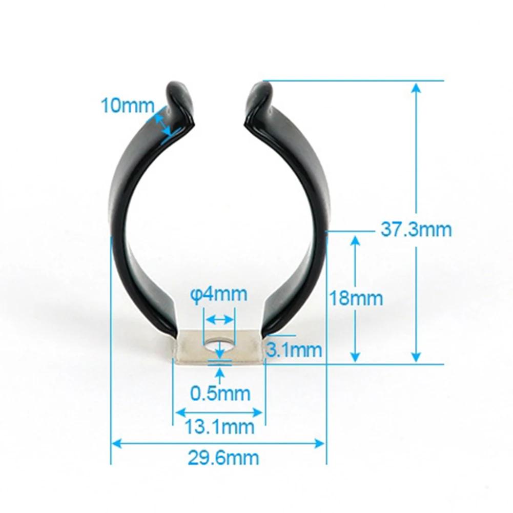 10pcs Stainless Steel Narrow Base Tool Spring Terry Clip Pipe Clamp Heavy Duty Storage Strap Spring Terry Clip 20/25/28/30mm