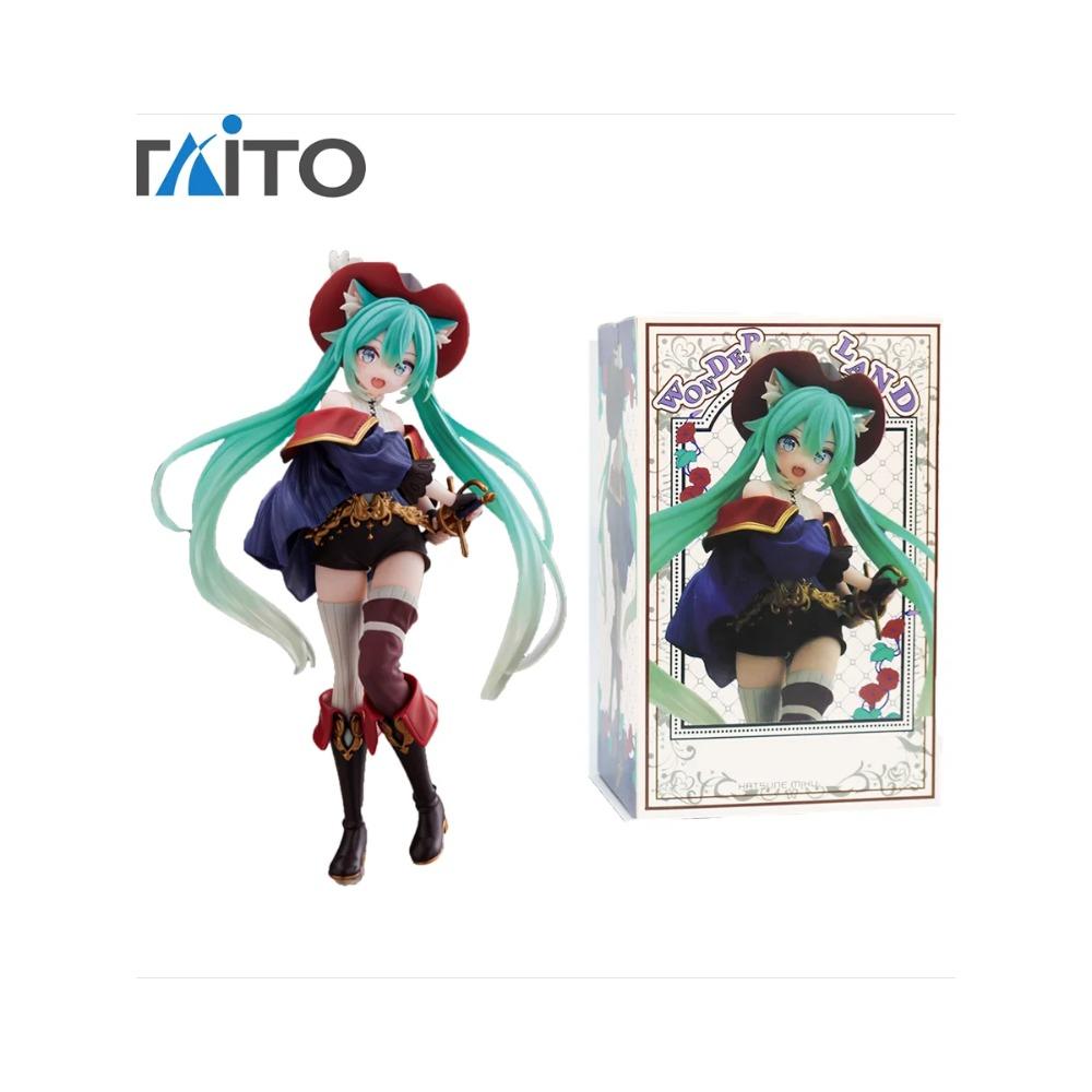 Hatsune Miku Desktop Cute Action Figure Tale Wonderland Miku Puss In Boots Anime Figurine Kawaii Girl Model Toy Adorable Decor