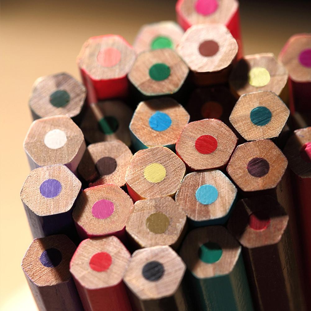 12/18/24/36 Colors Oily Colored Pencils Hexagon Wooden Handle Set Drawing Sketch Art Design Student Supplies