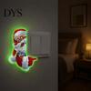 Christmas Themed Switch Sticker Santa Claus Sticker, Glow-in-the-Dark Light Decal, Wall Festive Party Supplies Outlet Socket Decoration for
