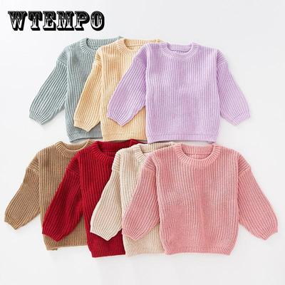 Detské oblečenie Pulóver Pletený sveter Jednofarebný Sveter pre dievčatá
