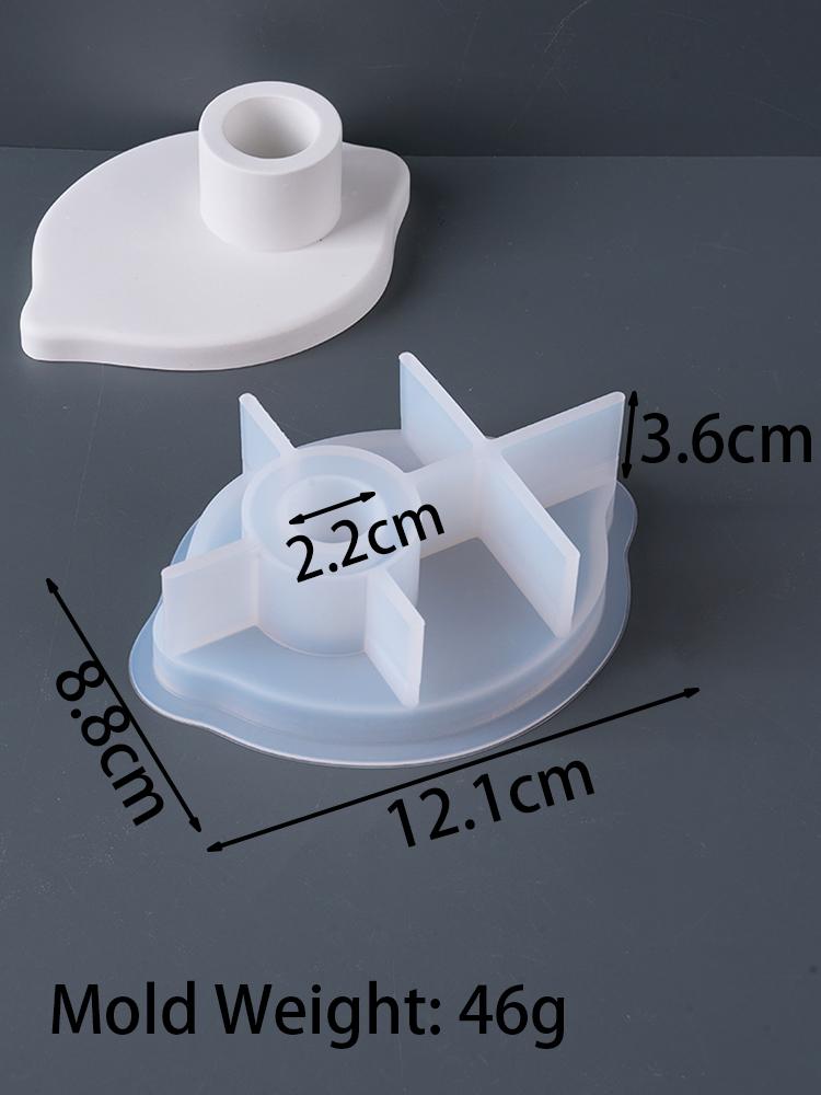 DIY Lemon Apple Candle Holder Silicone Mold Fruit Candlestick Concrete Plaster Molds Jewelry Display Tray Resin Mold Home Decor