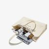 Canvas Bag Tote Bag Women's Bag Tote Bag Commuter Bag Shoulder Bag Beige White Long 45.5cm Wide 12cm High 32cm