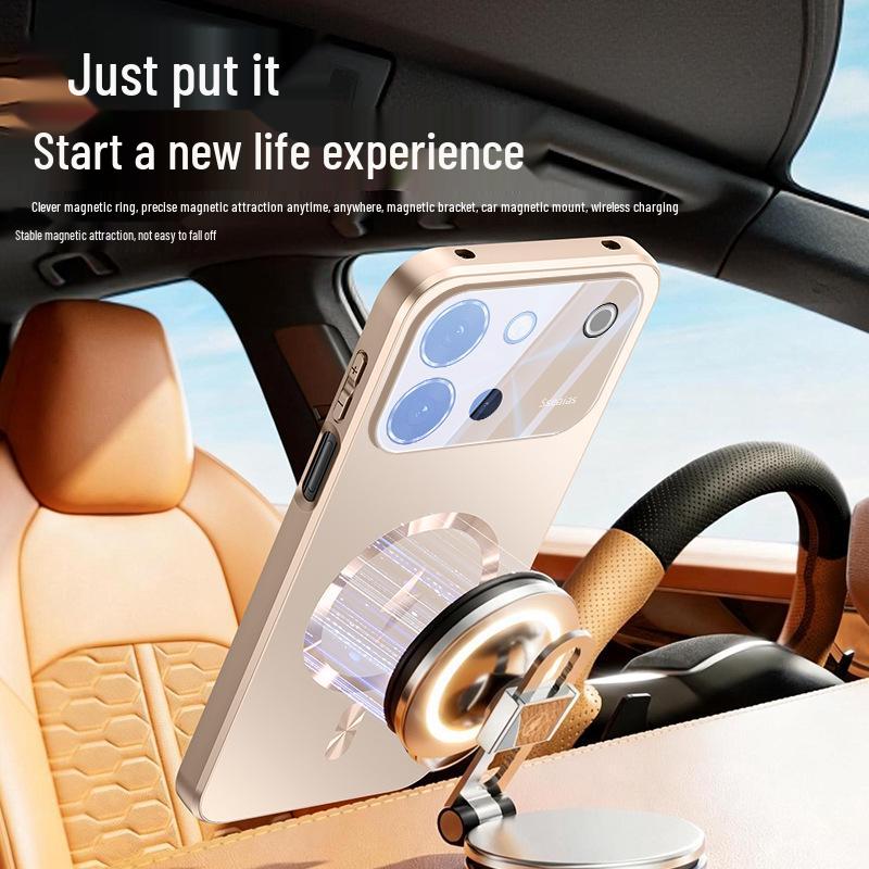 Vivo S60 Magnetic Frosted Phone Case with Built-in Lens Film & Full Coverage Drop Protection