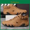 2024 Leather Casual Men Shoes Sneakers Luxury Waterproof Motorcycle Boots Fashion High Top Loafers Italian Brand Luxury Footwear
