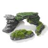 1/5Pcs 3.5-8Cm Length Mini Moss Covered Forest Rock Model Irregular Simulation Rock For Micro-Landscape Outdoor Decoration