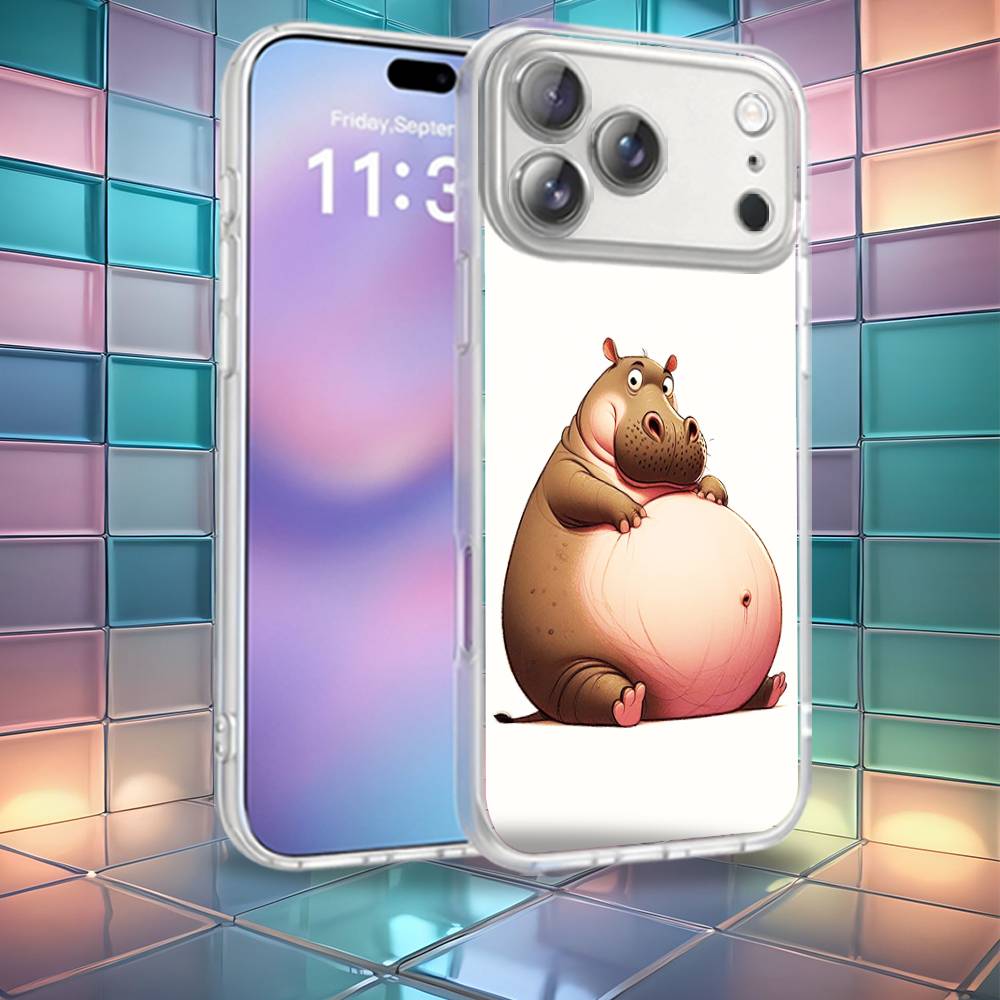

Cute Hippo Hippopotamus Phone Case For iPhone 16,14,11,17,13,15,12,Air,Plus,Pro,Max,E,Mini Frosted for MagSafe Magnetic Wireless iPhone13PROMAX