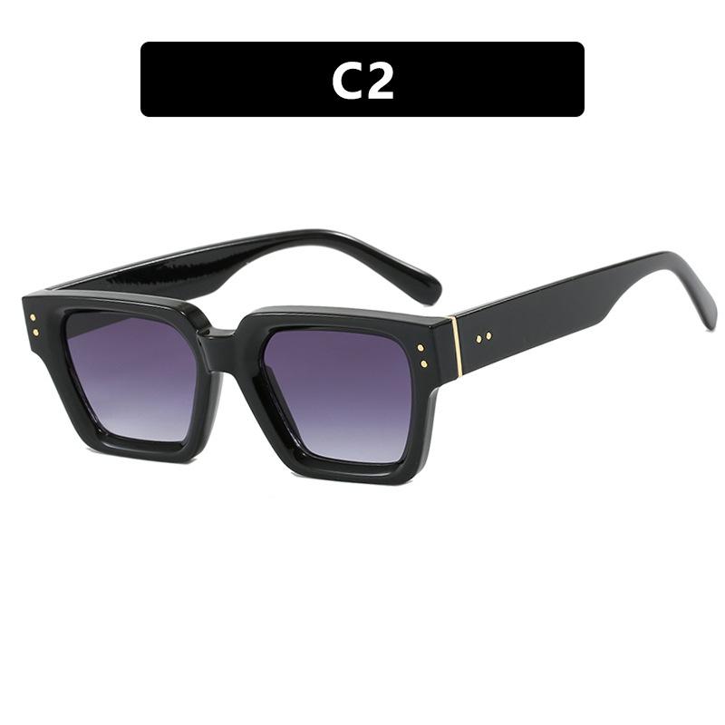 Occhiali da sole da donna, montatura quadrata grande, personalità alla moda, protezione solare, fotografia di strada, occhiali da uomo per la guida.