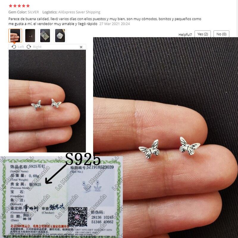Cercei tip fluture din argint 925 pentru femei Cercei mici din argint 925 Bijuterii cercei pentru femeie argint 925