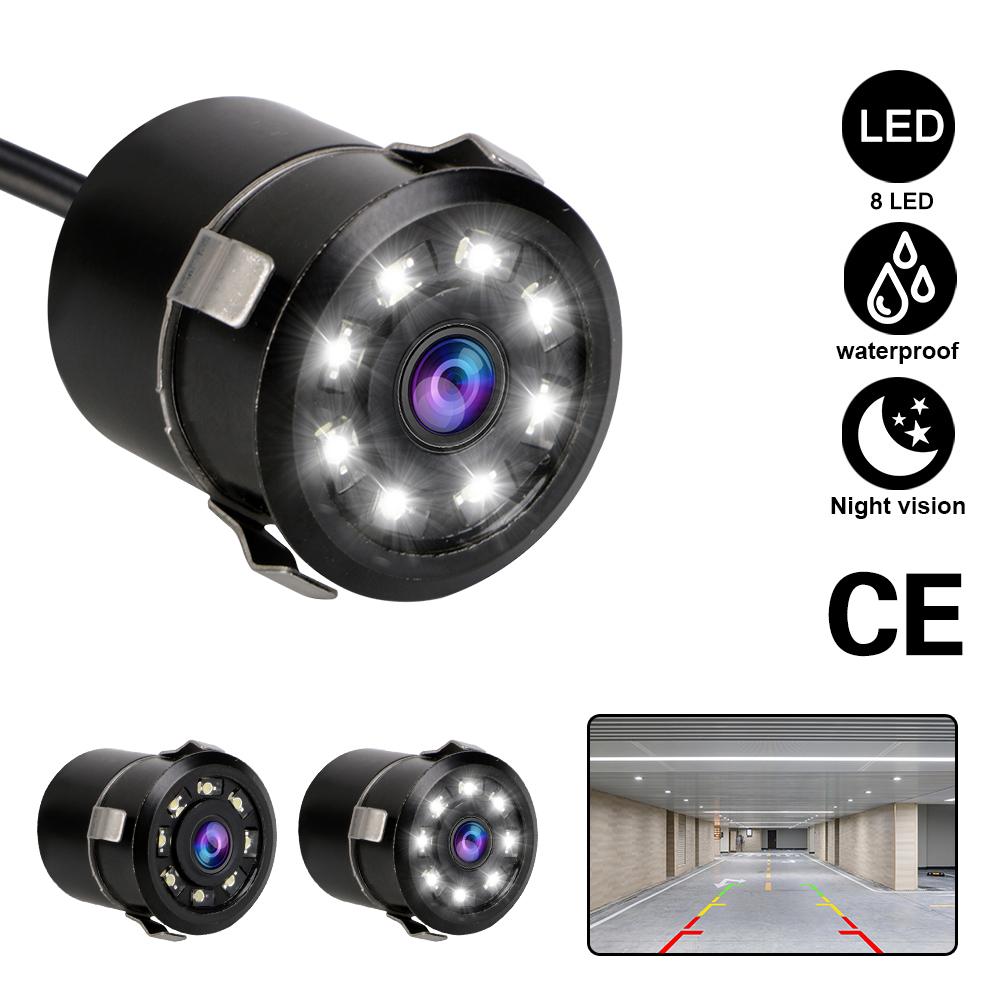 Night Vision 8 LED Reversing For Car 170° Car Rear View Camera Universal Parking Monitoring CCD Waterproof Wide Angle Backup Camera