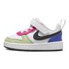 Nike Court Borough Low Recraft TD White Multi-Color Baby Sneakers Fierce-Pink Light-Ultramarine Dark-Obsidian DV5458-108