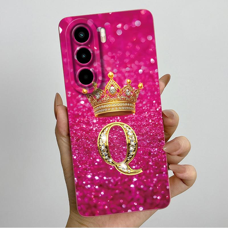 For Itel Power 70 P673L P70 Case Luxury Crown Letters Couple Soft Phone Cases For Itel Power70 P 70 Camera Protection Back Cover