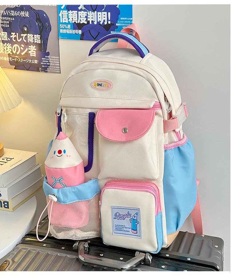 

School bag junior high school girls high value niche middle school students high school students college students fashion new fashion backpack Single Pack