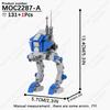 MOOXI Star Wars Mech Veicolo Cannone Carro Armato Armi Nave da Trasporto Soldati Modello Mattoncini Fai da Te Blocchi da Costruzione Assemblati Giocattolo per Bambini