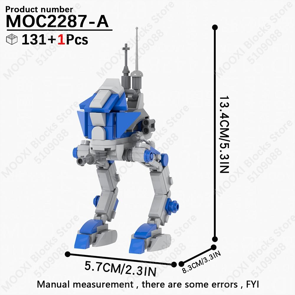 MOOXI Star Wars Mech Veicolo Cannone Carro Armato Armi Nave da Trasporto Soldati Modello Mattoncini Fai da Te Blocchi da Costruzione Assemblati Giocattolo per Bambini