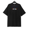 T-shirt in cotone puro a doppia filatura, lavata e invecchiata, con stampa di lettere Vetements, versione alta transfrontaliera, per uomo e donna
