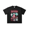 260 GSM Double Yarn 32 Count 100% Cotton Dandadan V15 Momo Print Unisex Heavy Cotton T Shirt