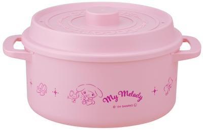 Panela de Micro-ondas com Lava-louças 18cm Feita em Sanrio My Melody Estilo Cocotte Escorredor, Segura, 1600ml, Capacidade, Japão, Design, MWCP2-A