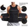 Neoprene Body Shaper Sauna Suit Tank Top Weight Loss Belt Zipper Men Waist Trainer Vest