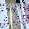 ( 2 Colors ) Embroidered Tulle Lace, 1m x 21.5cm, Non-stretch Floral Net lace Trim for Lingerie, Bra, Underwear, Dress, Garment, Sewing & Crafting
