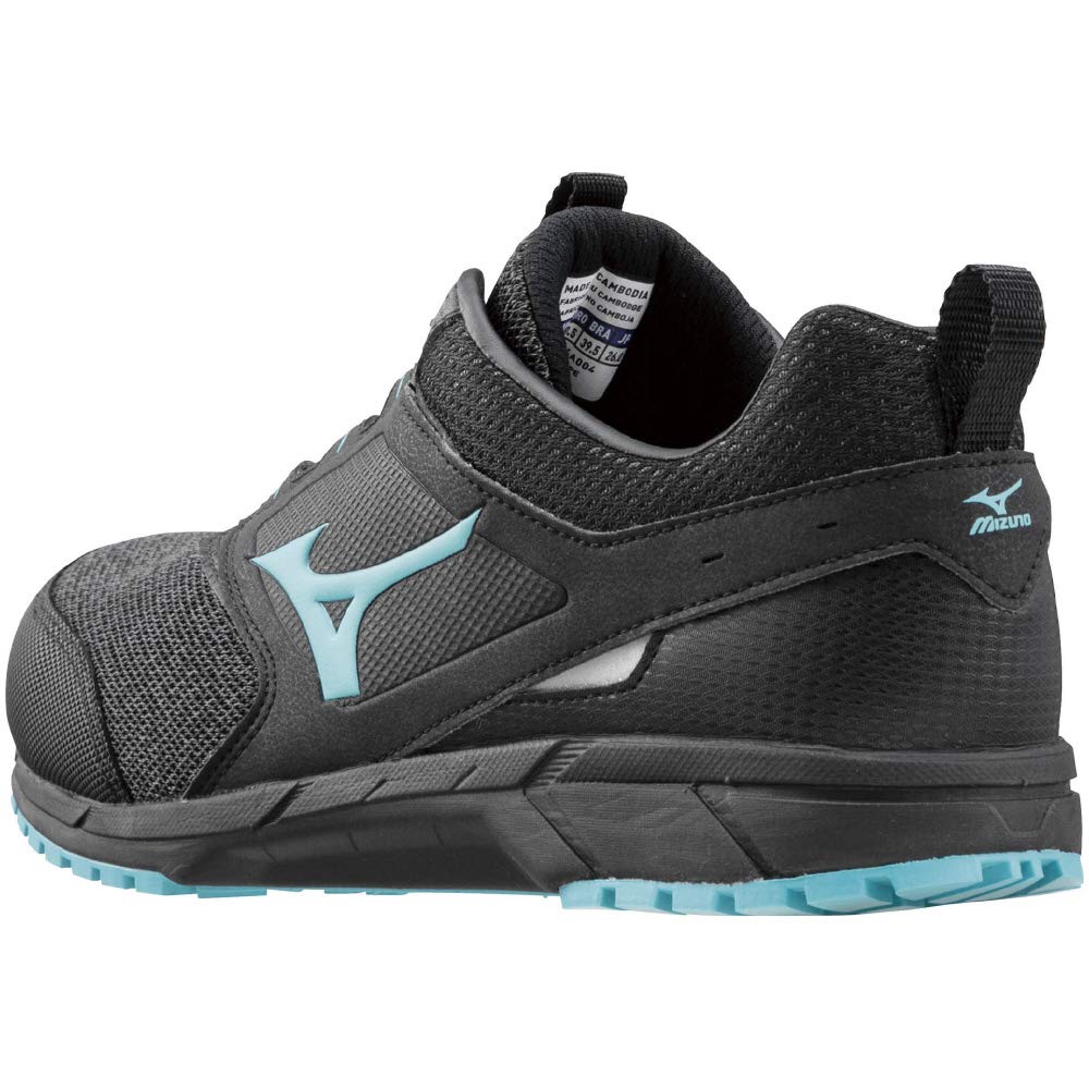 Mizuno ES31L Safety Elastic Work Black X Light Blue X Size 3E All-Mighty Shoes, Lightweight, Lace, JSAA/Standard (Type A), Men's, Black, 26.0 Cm,