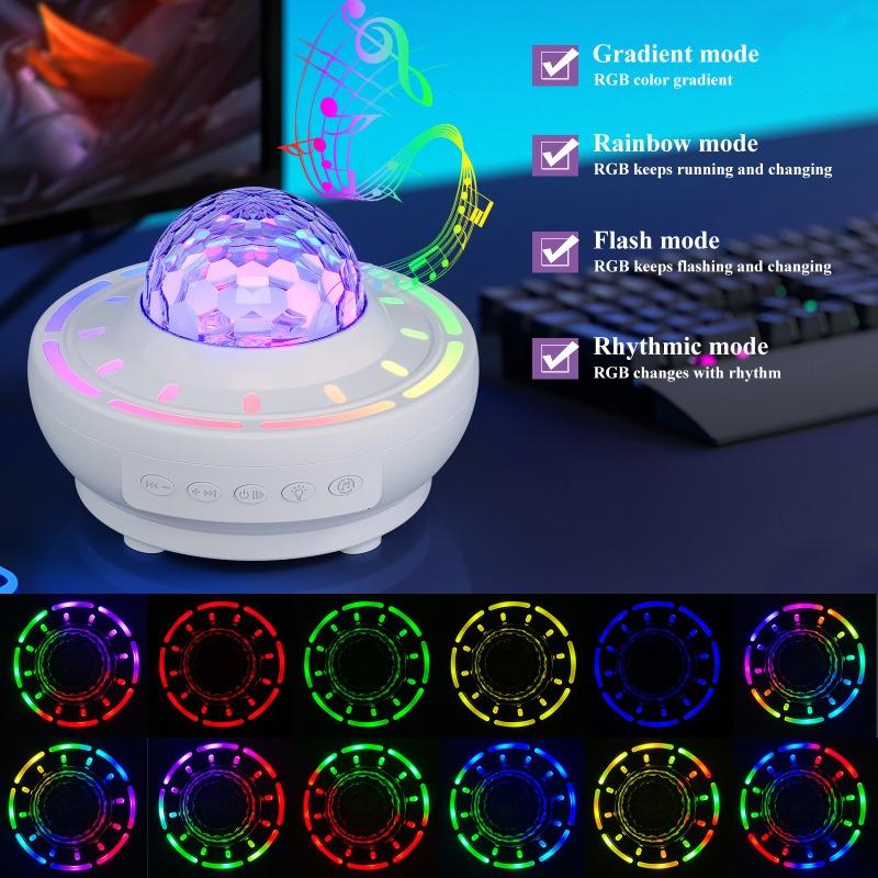 Starry Sky Projection Light with Remote Control Bluetooth Speaker Bedroom Atmosphere Lamp Children's Gift