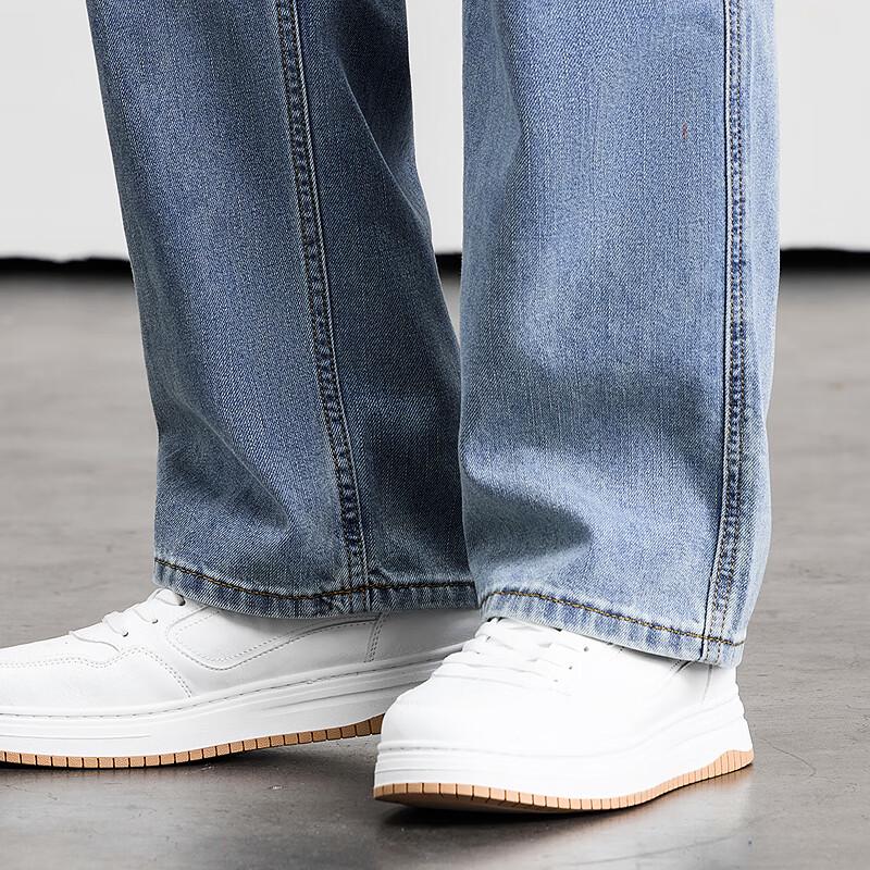 FAPAI Men's High-Cotton Straight-Leg Jeans