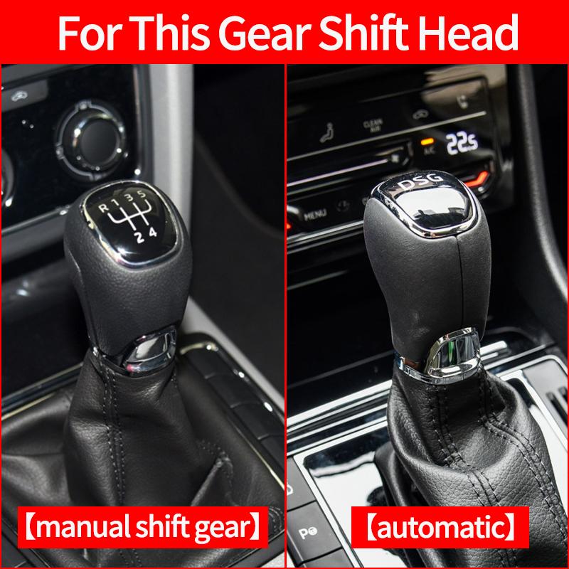 Car Center Console Gear Shift Head Knob Cover Trim For Skoda Octavia Superb Kermi Rapid Yeti Rapid Alcantara Suede Accessories