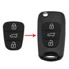 10-50PCS Replacement 3 Button Remote Key Fob Case Rubber Pad For Hyundai I10 I20 I30 IX35 for Kia K2 K5 Rio Sportage Flip Key
