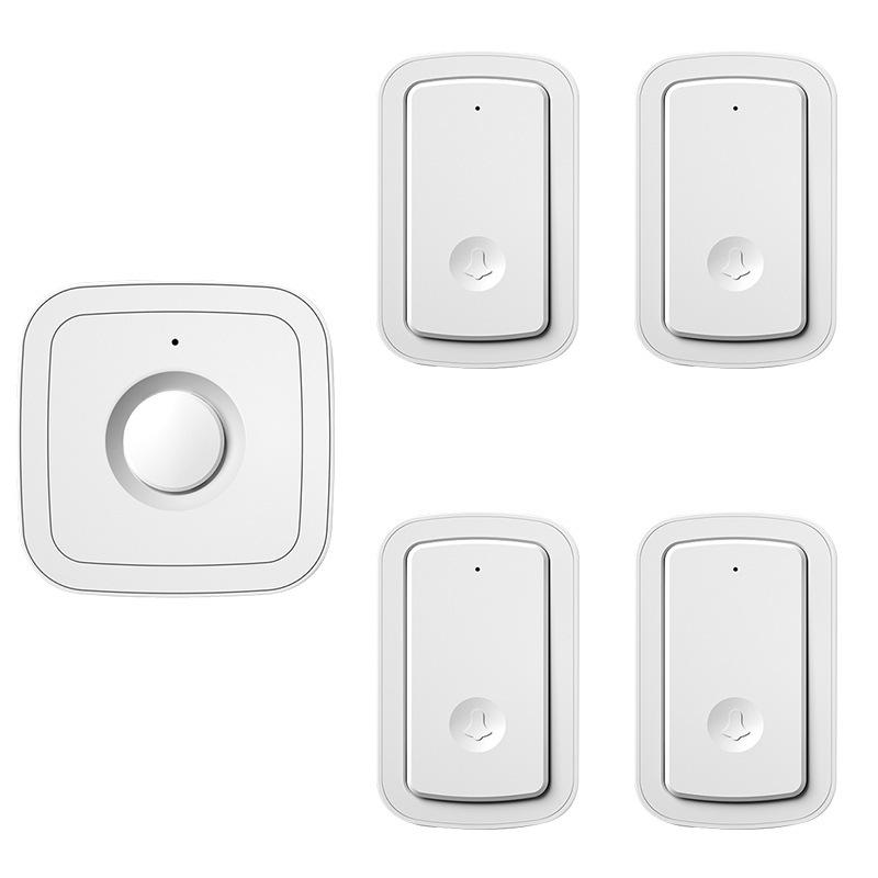 Smart Waterproof Wireless Doorbell with Remote Music Control, Four-in-One Ding-Dong Caller for Home and Elderly