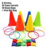 Children Outdoor Sensory Integration Training Games Park/Parish Sports Activities Game Props Traffic Cone Ring Set Throwing Toys