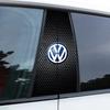  RI02Pcs Car B-pillar Stickers Door Center Pillar Anti-Scratch Decals For Volkswagen VW Polo Golf GTI CC Tiguan Arteon Passat Jetta