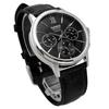 Casio BESIDE Quartz Men's Watch Sapphire Glass BMS-300L-1AV Black Leather Band Multi-Hand 24-Hour Display Black