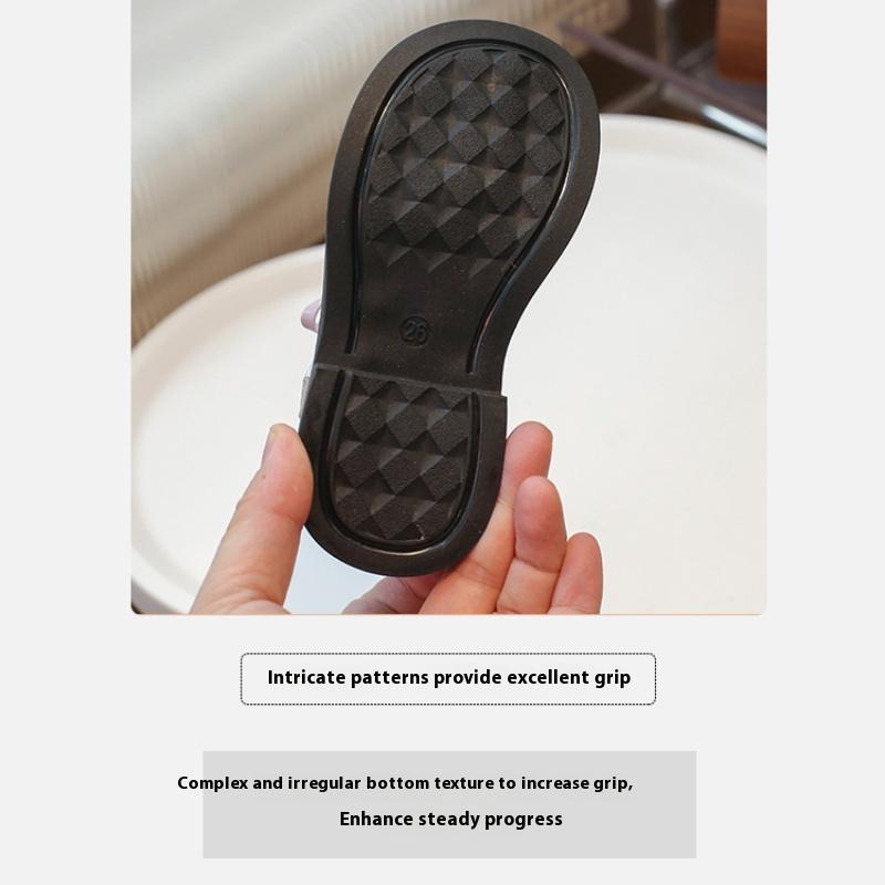 New Spring and Autumn Fashion Girls Bow Soft Sole Leather Shoes