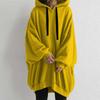 AUT1029645CMP Women Oversized Zip Up Hoodie Long Sleeve Solid Color Loose Casual Long Hooded Jacket S-5XL