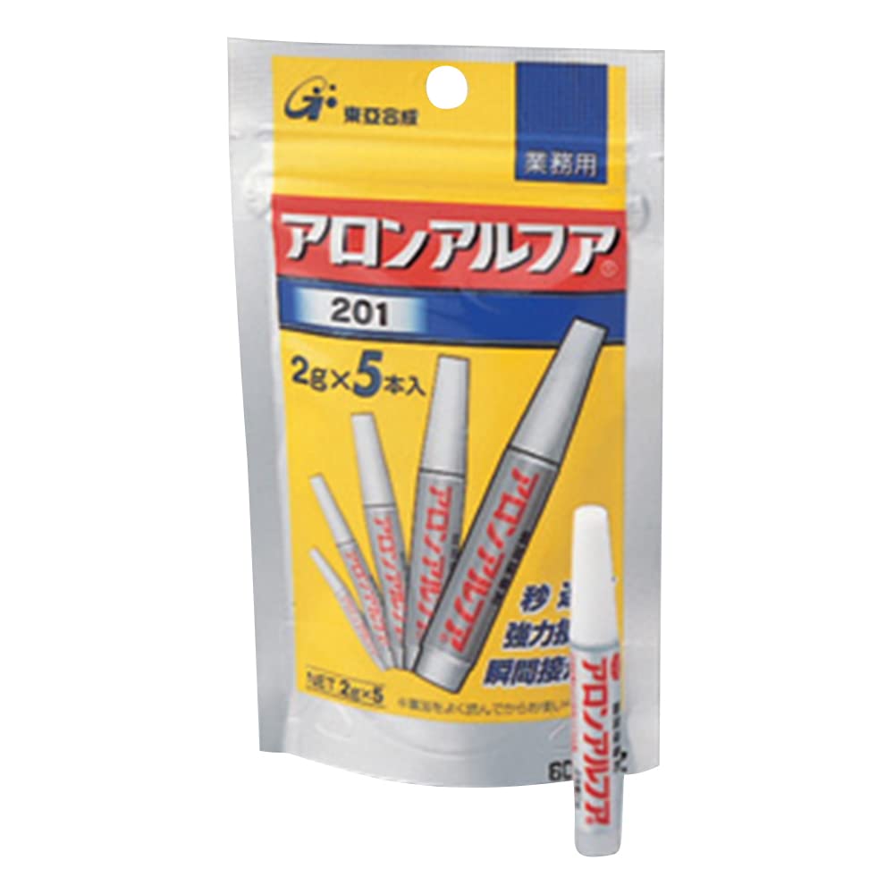 Toagosei Aron Alpha 201 2g 5 pieces One Size