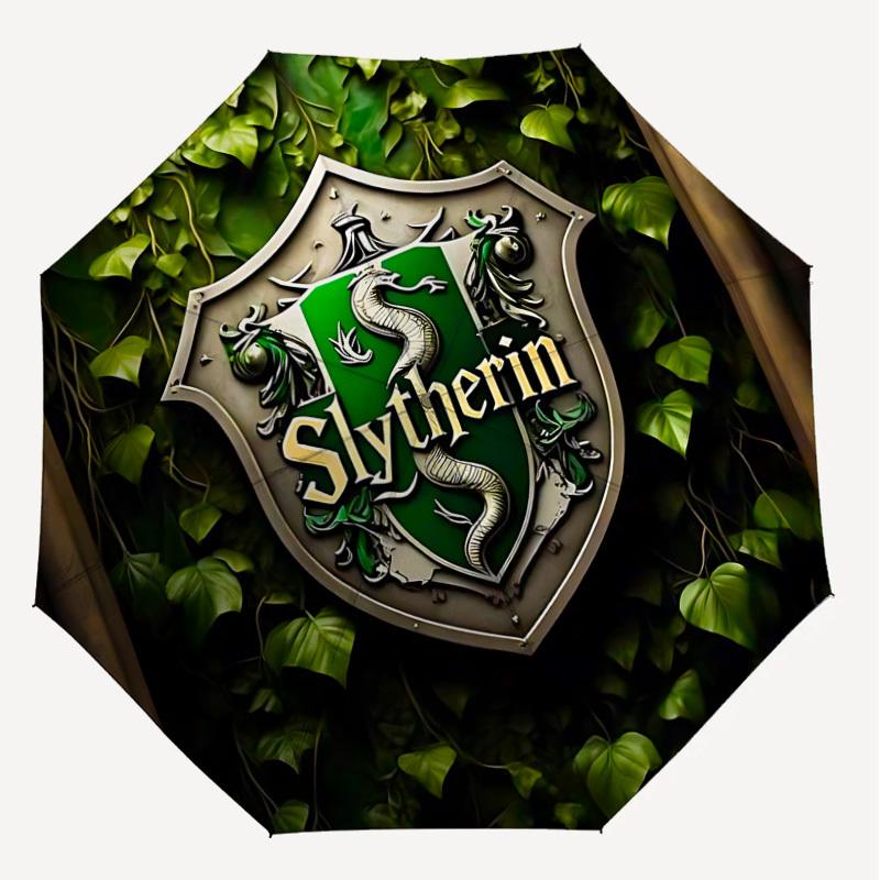 1PC Warner Slytherin Shield Umbrella-8-Rib Reinforced, Automatic Open, Lightweight & Durable-A87