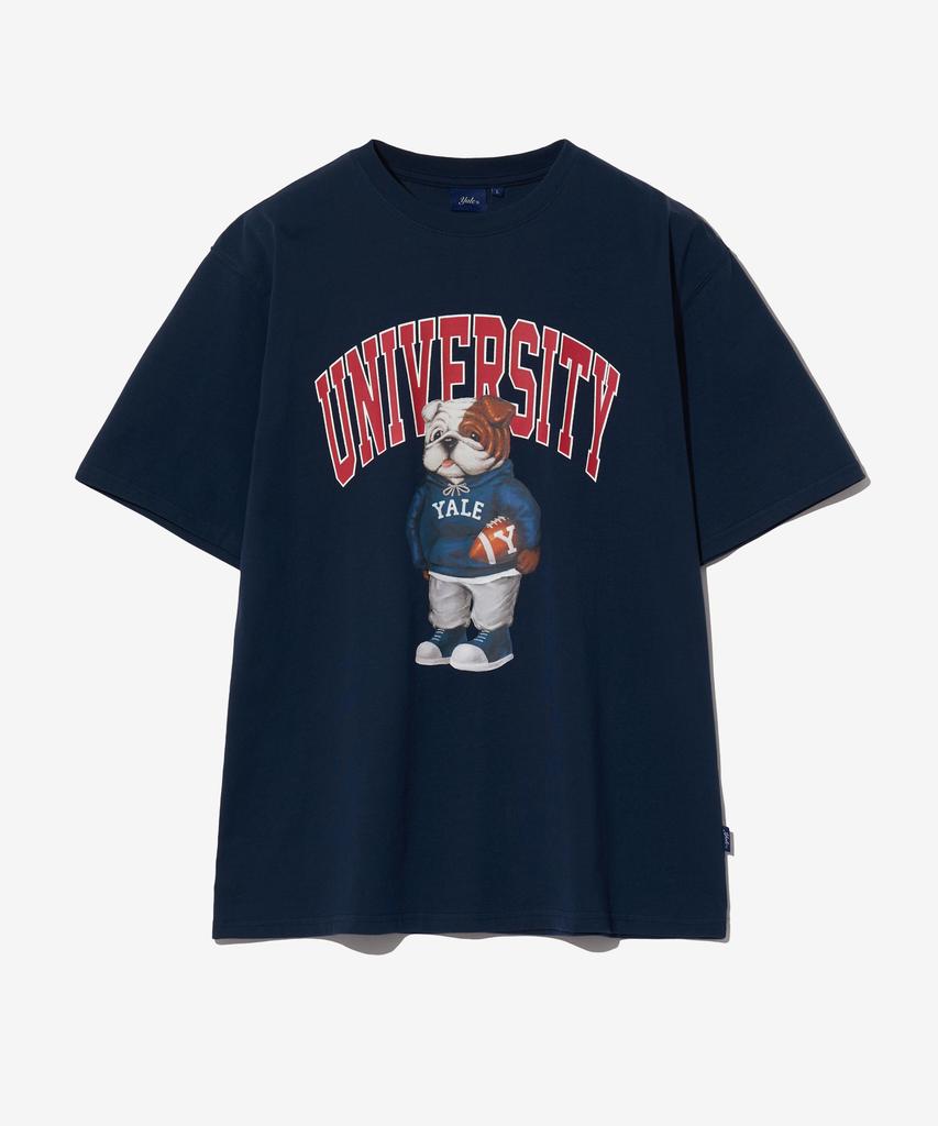 YALE University Dan Short Sleeve T-Shirt Navy/Red
