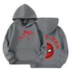 Kids Loose Fit Long Sleeve -Lined Pullover Hoodie with Graphic Print