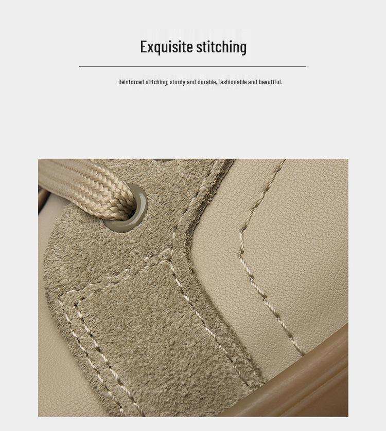 Zapatillas de Cuero Bajas para Hombre y Mujer - Estilo Coreano Casual Primavera/Otoño